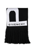 Givenchy Logo Fringed Scarf, £140, Accessories, Black/White, Cotton, Front view