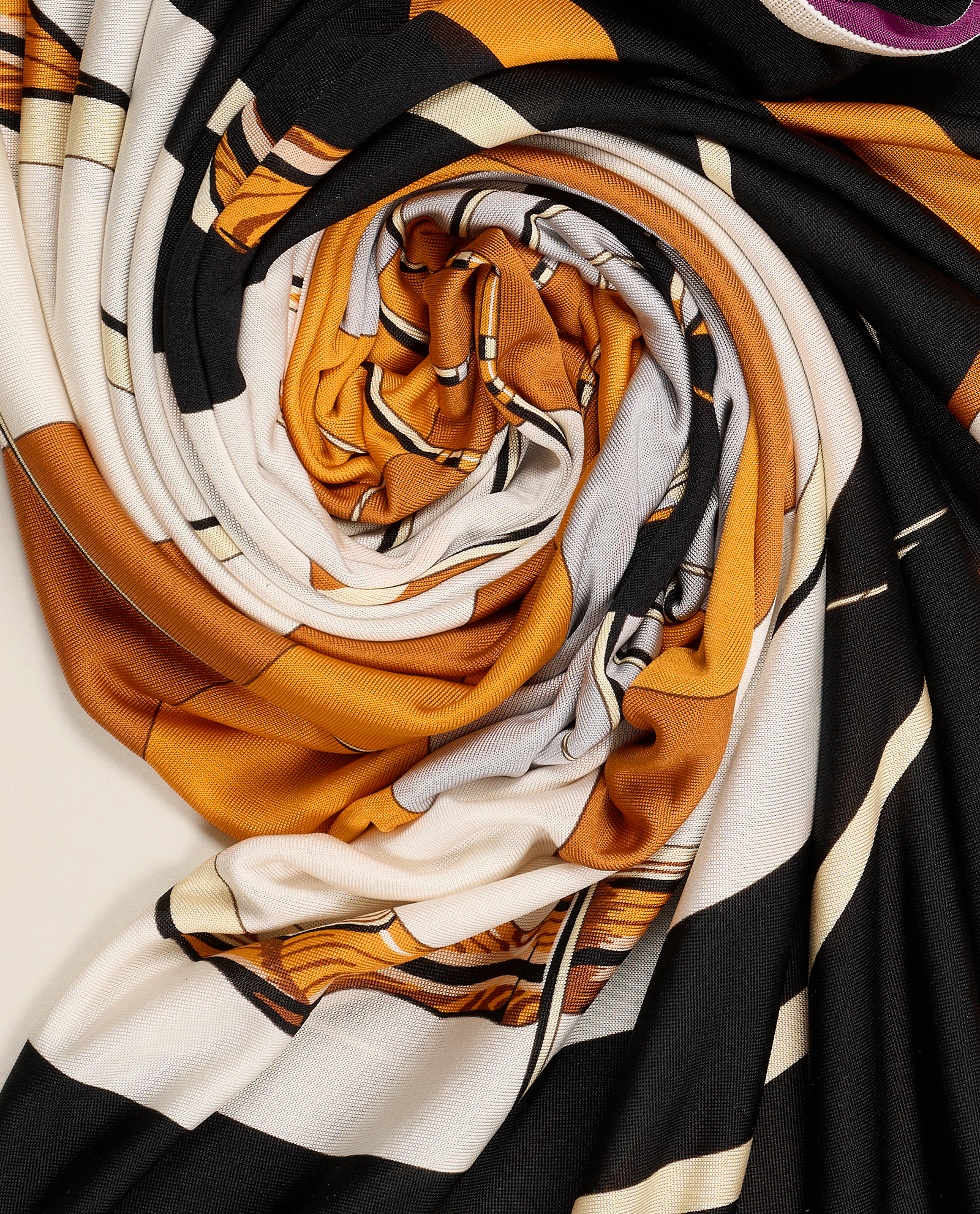 Hermes Arcs En Ciel Scarf, &pound;275, Accessories, Black/Purple/White, Silk, Other view