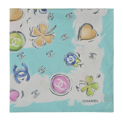 Chanel Square Scarf, Cotton, Multi, MII, B, 3*