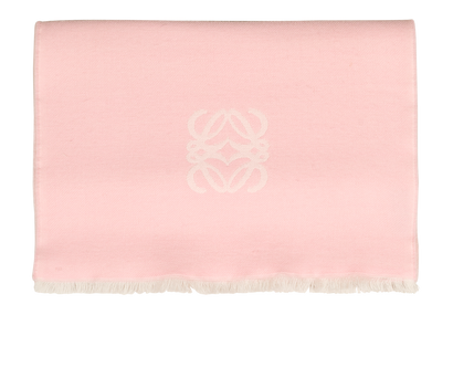 Loewe Anagram Scarf, &pound;90, Accessories, Cream/Pink, Silk/Wool, Front view