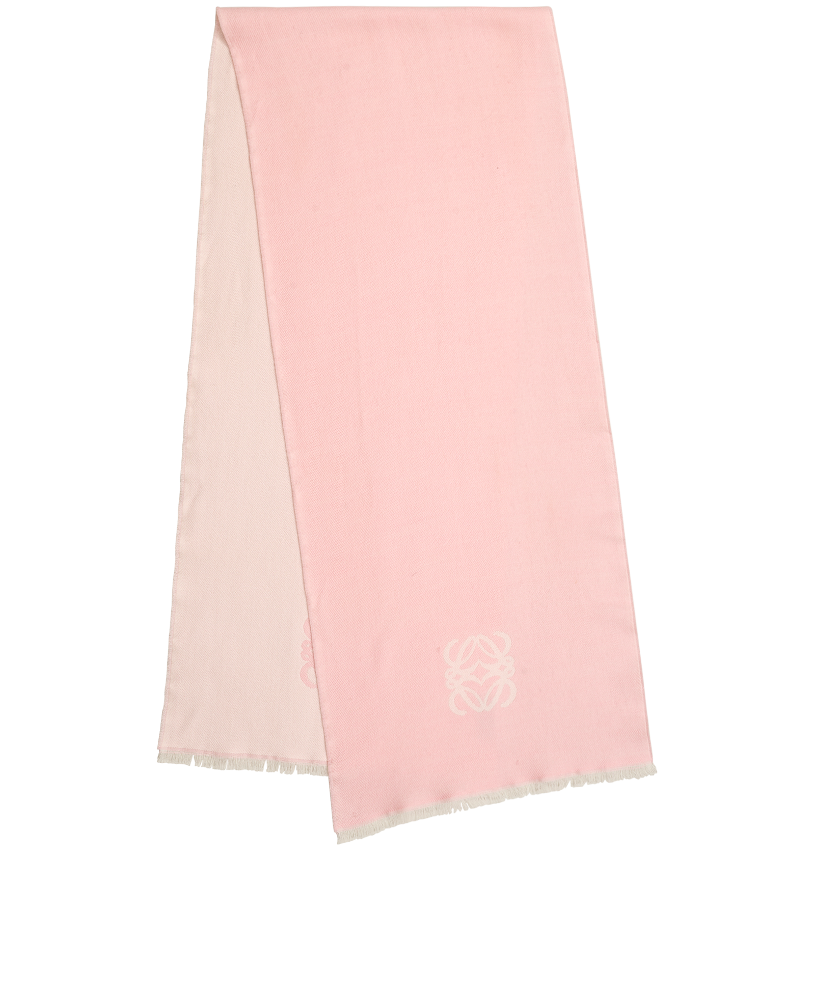 Loewe Anagram Scarf, &pound;90, Accessories, Cream/Pink, Silk/Wool, Back view