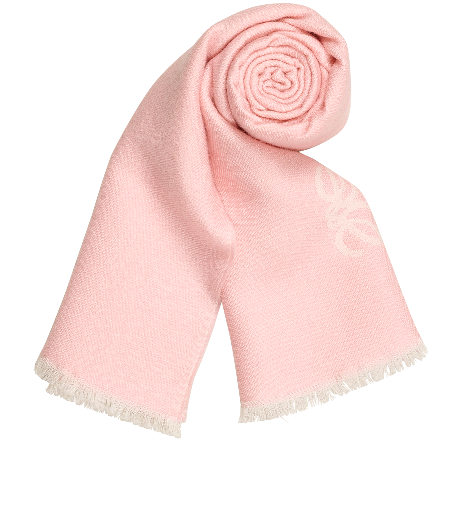Loewe Anagram Scarf, &pound;90, Accessories, Cream/Pink, Silk/Wool, Other view
