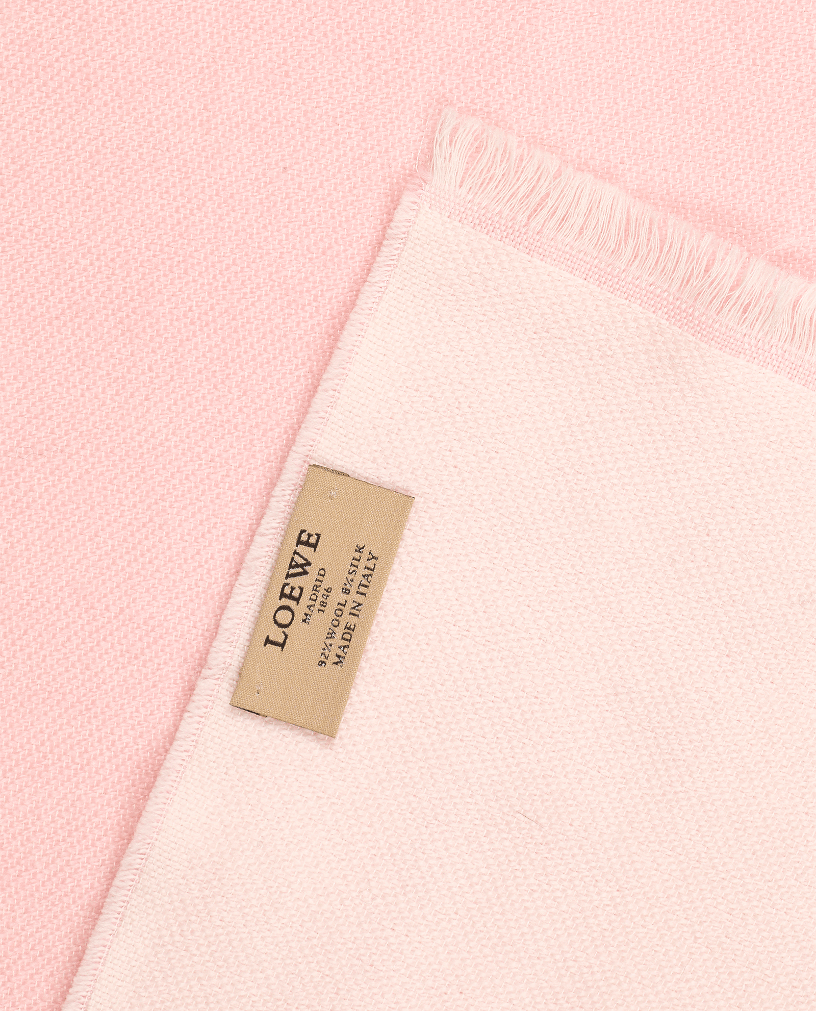 Loewe Anagram Scarf, &pound;90, Accessories, Cream/Pink, Silk/Wool, Other view