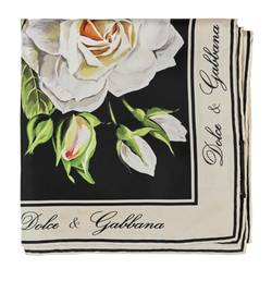 Dolce & Gabbana Rose Print Scarf, Silk, Multi, MII, 2*