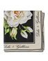 Dolce & Gabbana Rose Print Scarf, £240, Accessories, Black/Burgundy/White, Silk, Front view