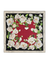 Dolce & Gabbana Rose Print Scarf, £240, Accessories, Black/Burgundy/White, Silk, Back view