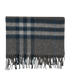 Burberry Check Scarf, &pound;160, Accessories, Blue/Grey, Cashmere, Front view