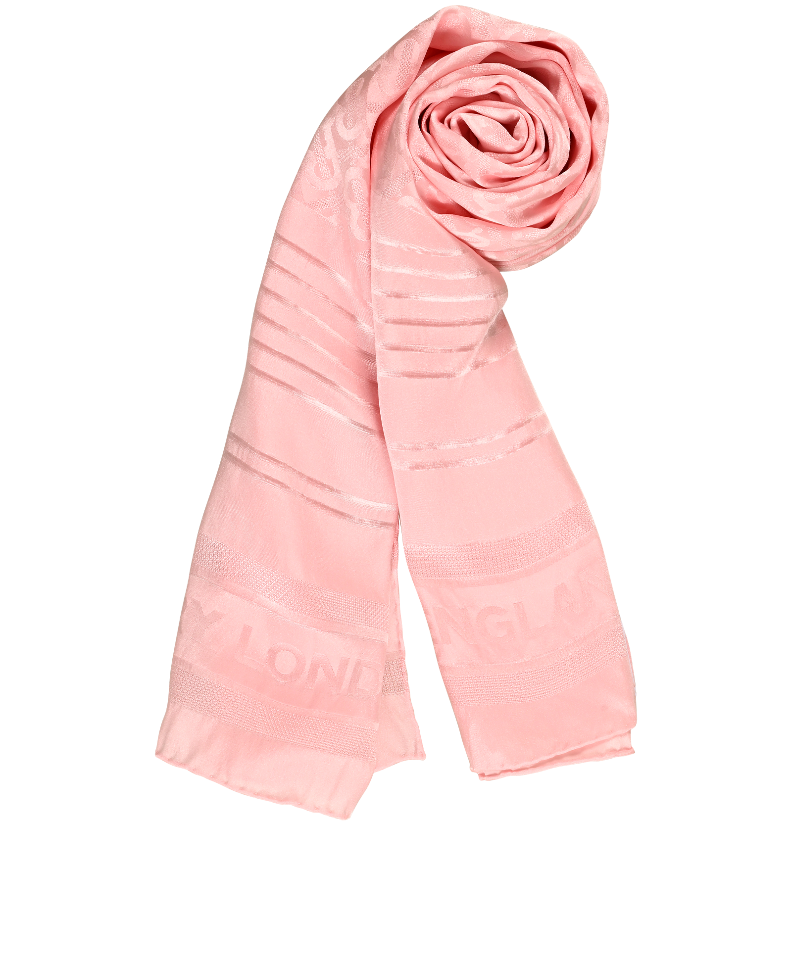 Burberry TB Monogram Scarf, &pound;250, Accessories, Pink, Silk, Other view