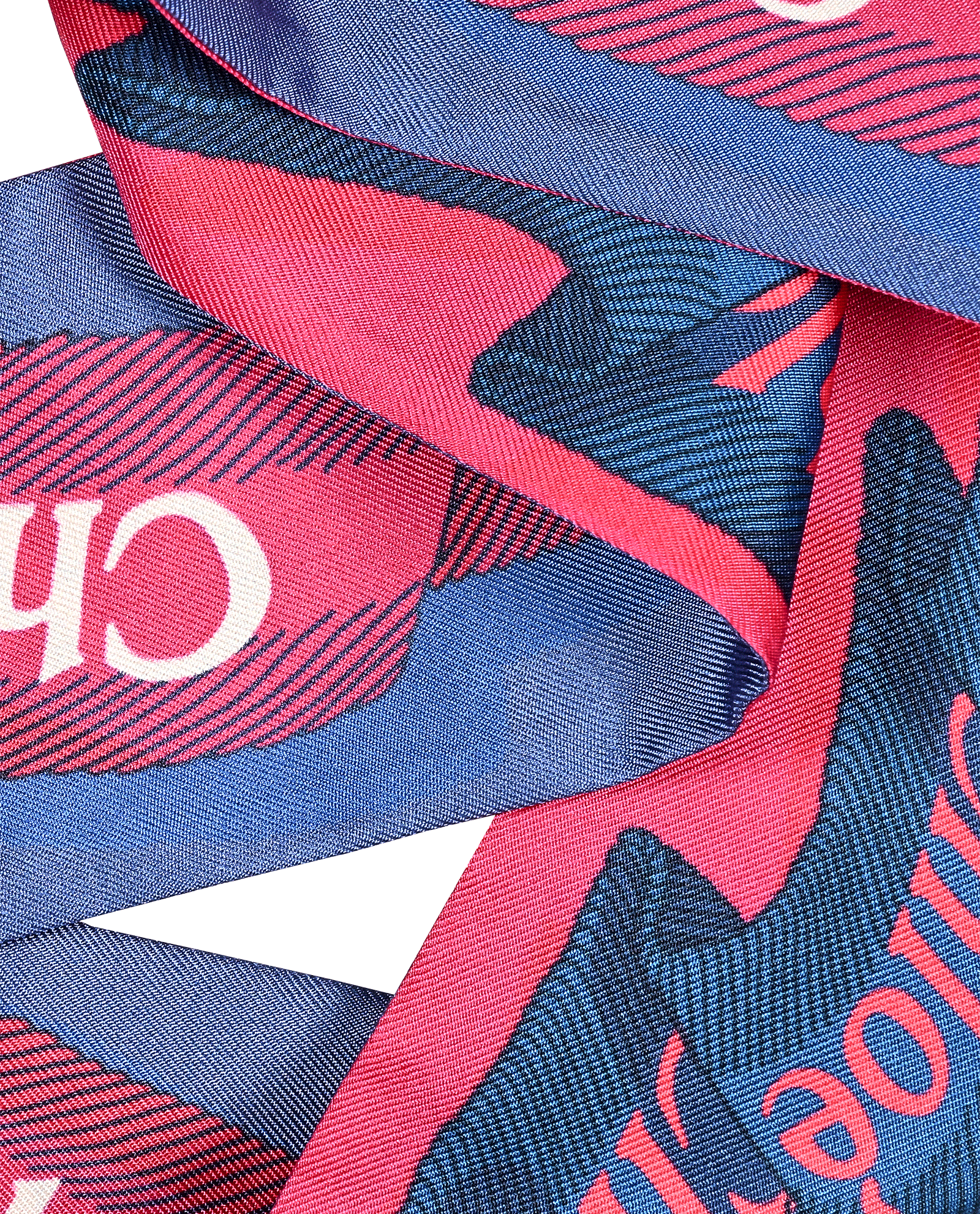 Chloe Graphic Bandeau Scarf, &pound;80, Accessories, Blue/Pink, Silk, Other view