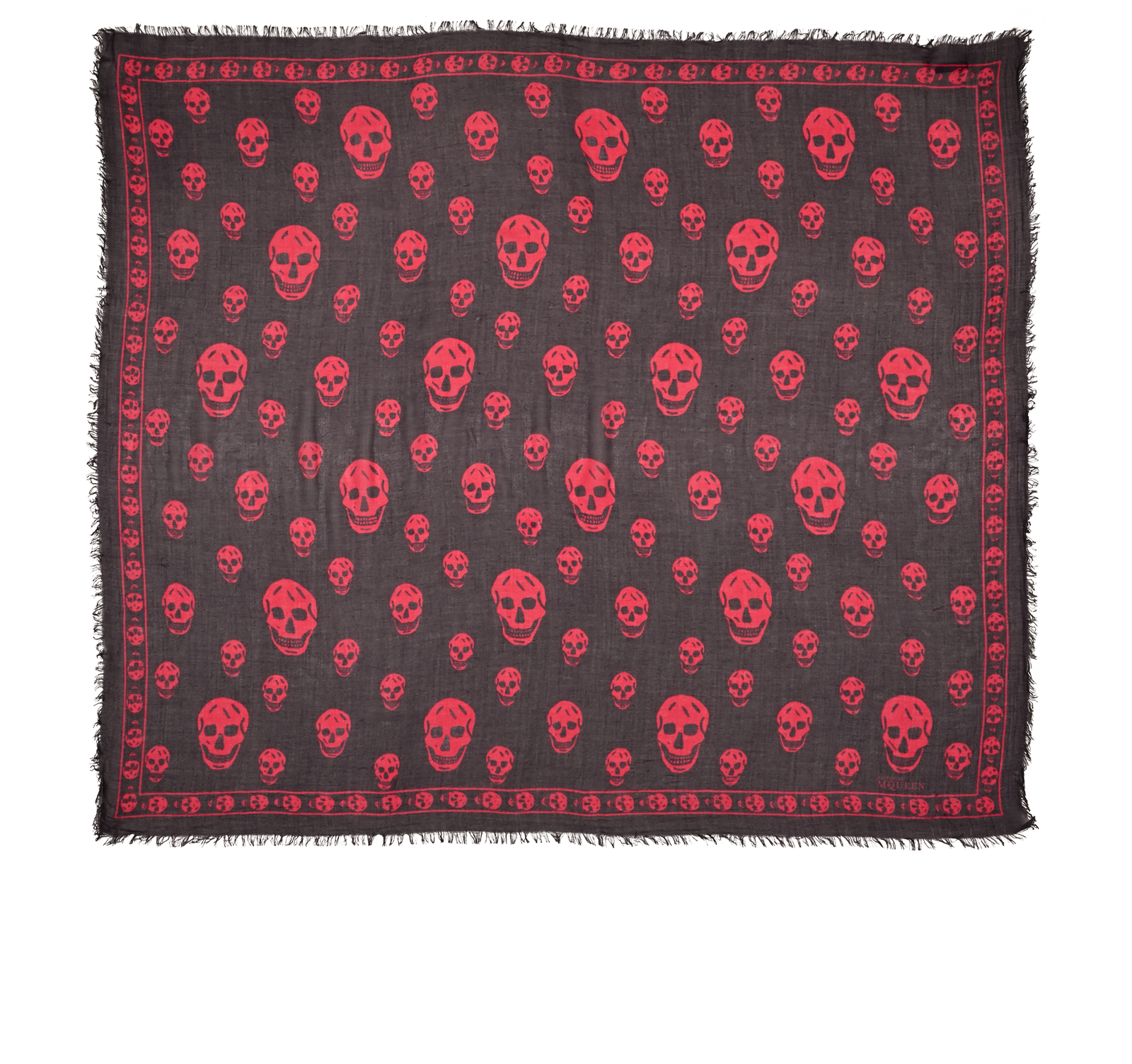 Alexander McQueen Skull Scarf, &pound;90, Accessories, Pink, Modal/Silk, Back view