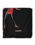 Chanel Coco Portraits Scarf, &pound;250, Accessories, Black/Green/Red, Silk, Front view