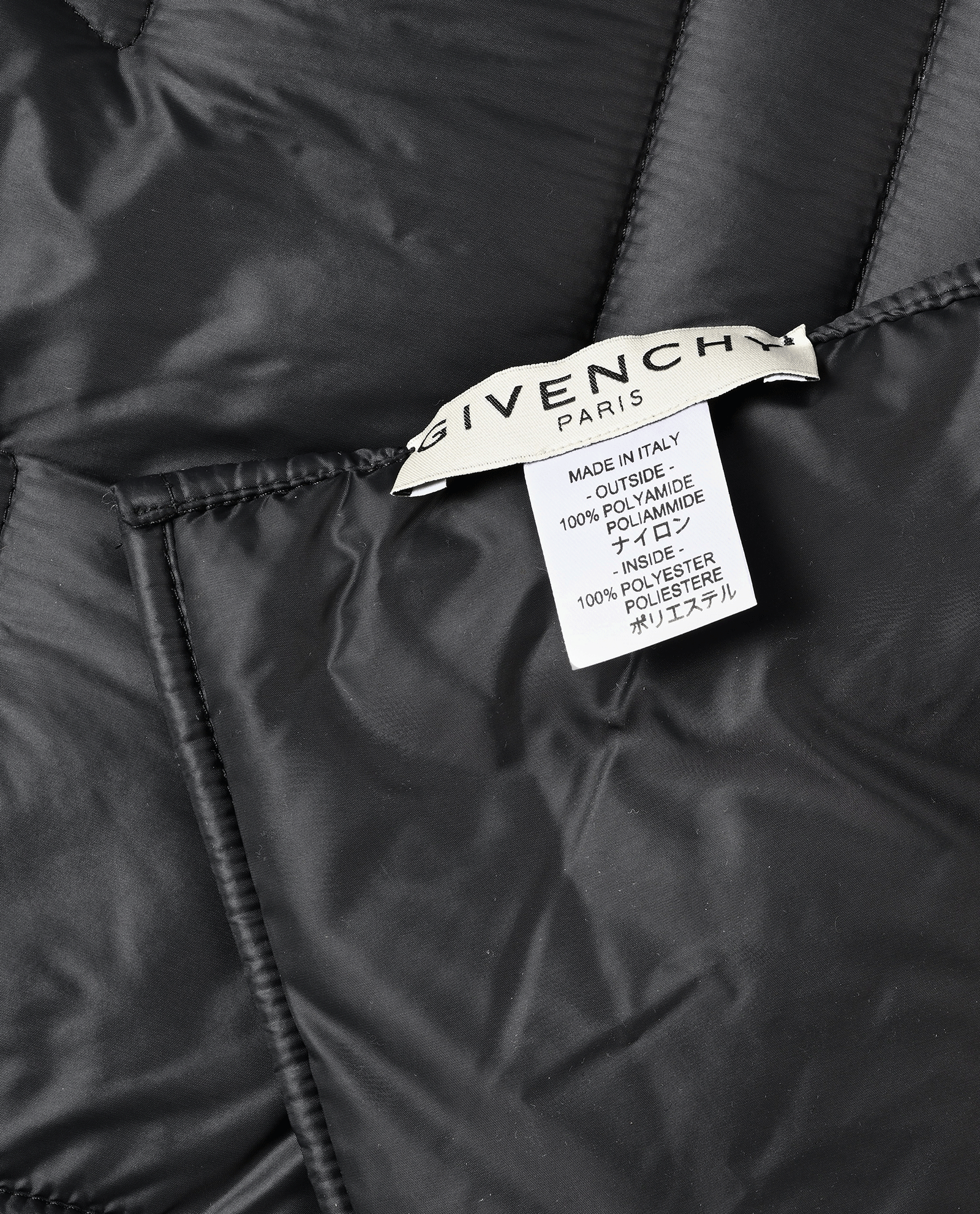 Givenchy Logo Puffer Scarf, &pound;120, Accessories, Black, Polyester (Polymer), Other view