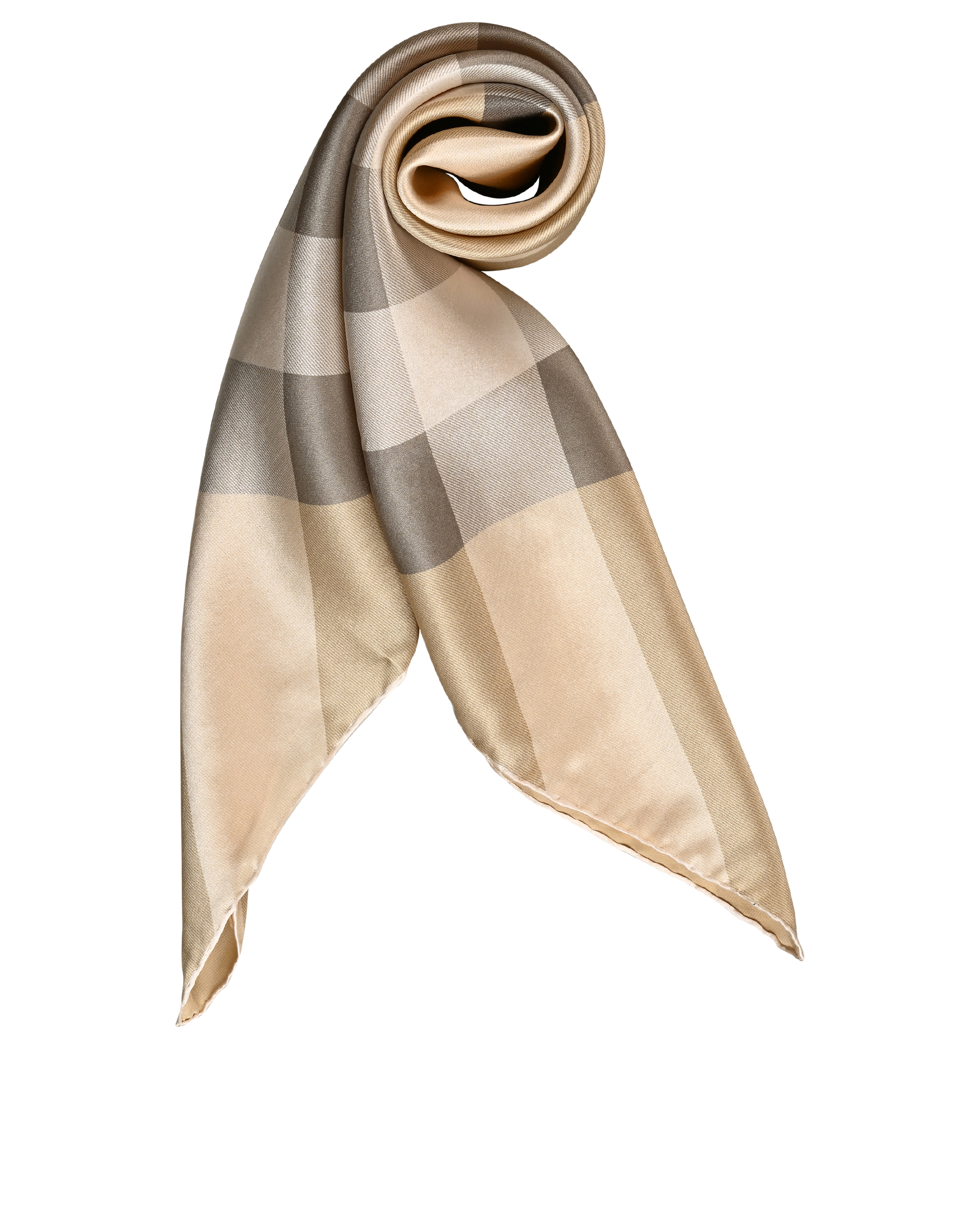 Burberry Check Square Scarf, &pound;150, Accessories, Gold, Silk, Other view