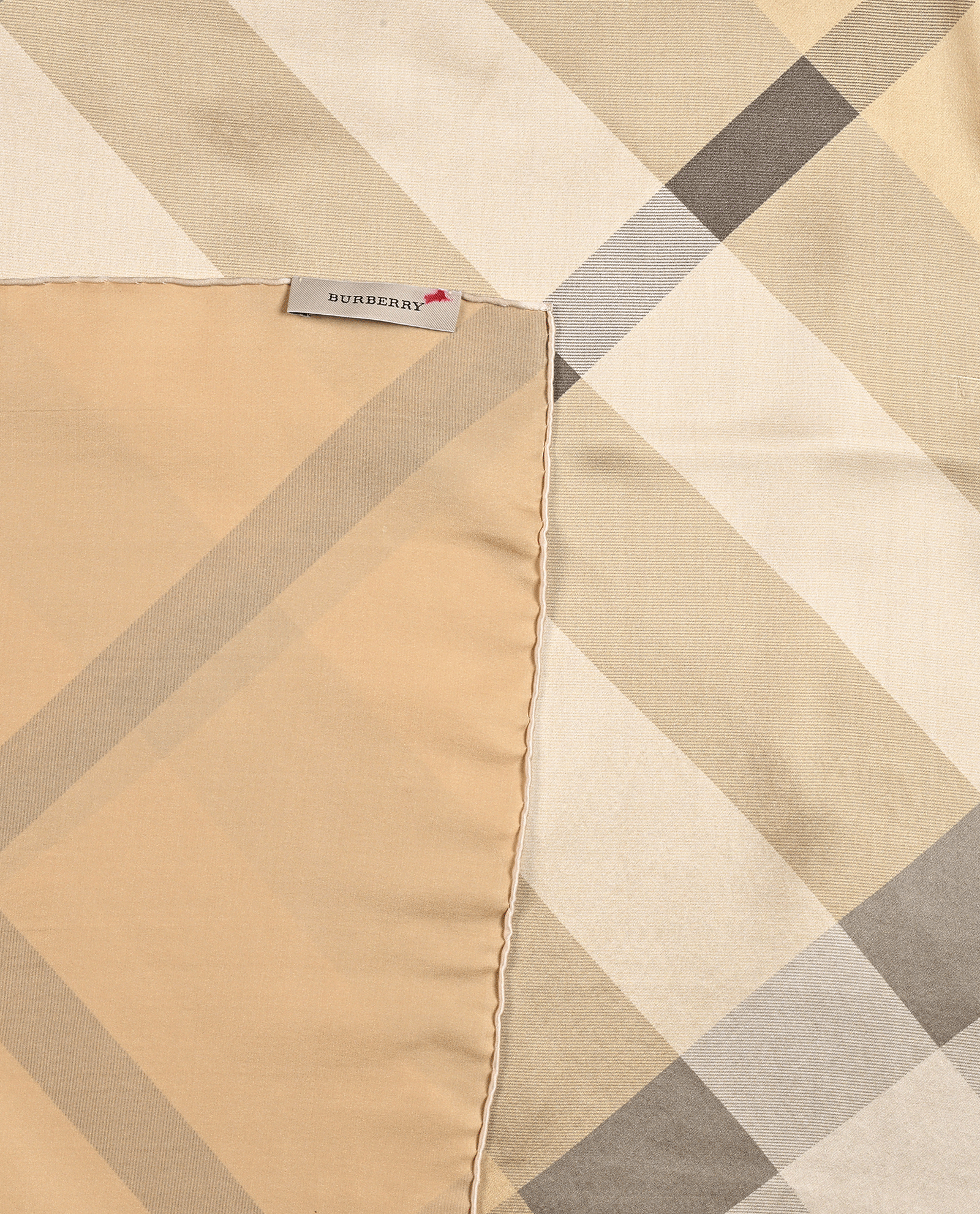 Burberry Check Square Scarf, &pound;150, Accessories, Gold, Silk, Other view