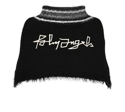 Palm Angels Embroidered Desert Logo Neck Warmer, &pound;95, Accessories, Black, Acrylic Plastic, Front view