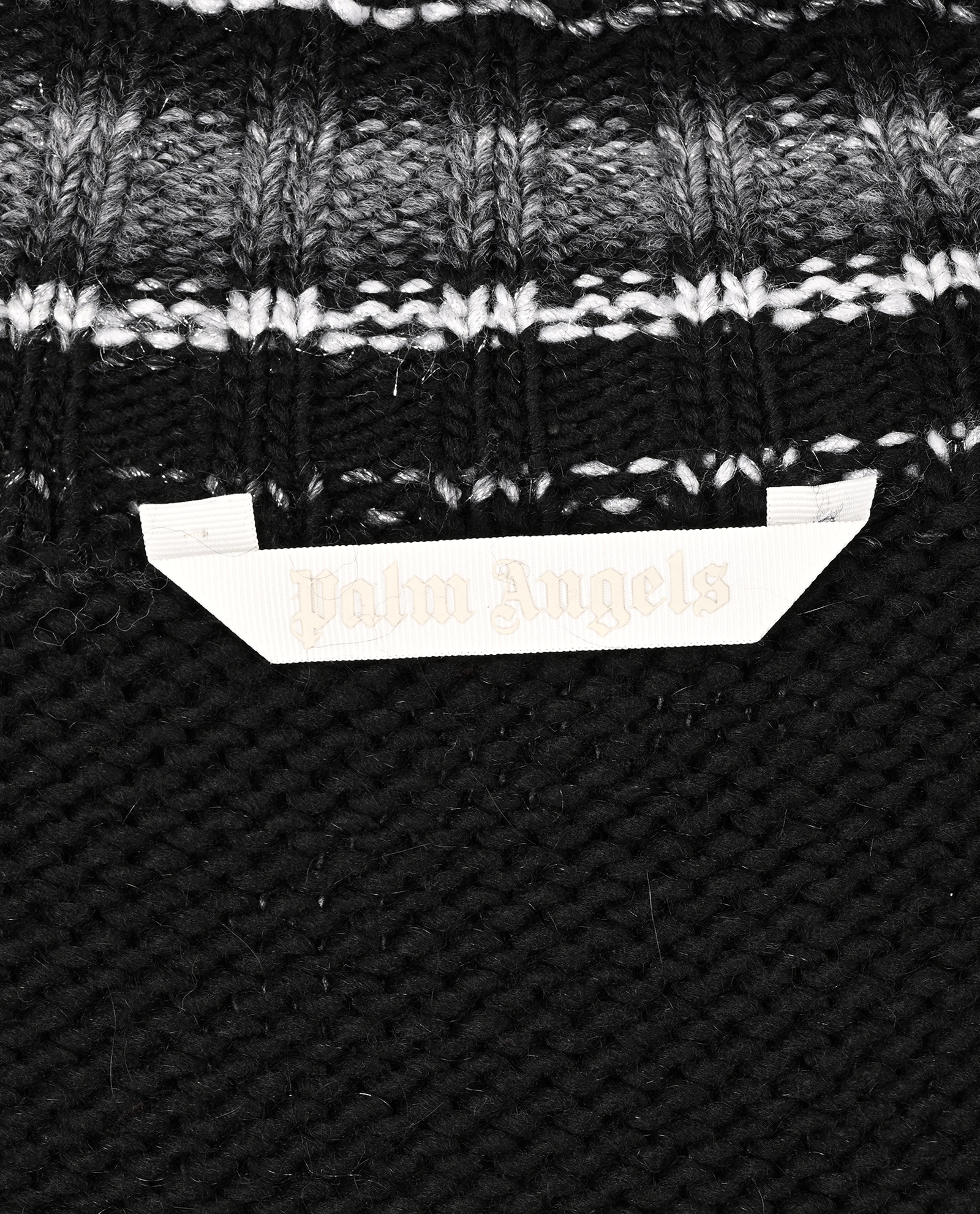 Palm Angels Embroidered Desert Logo Neck Warmer, &pound;95, Accessories, Black, Acrylic Plastic, Other view