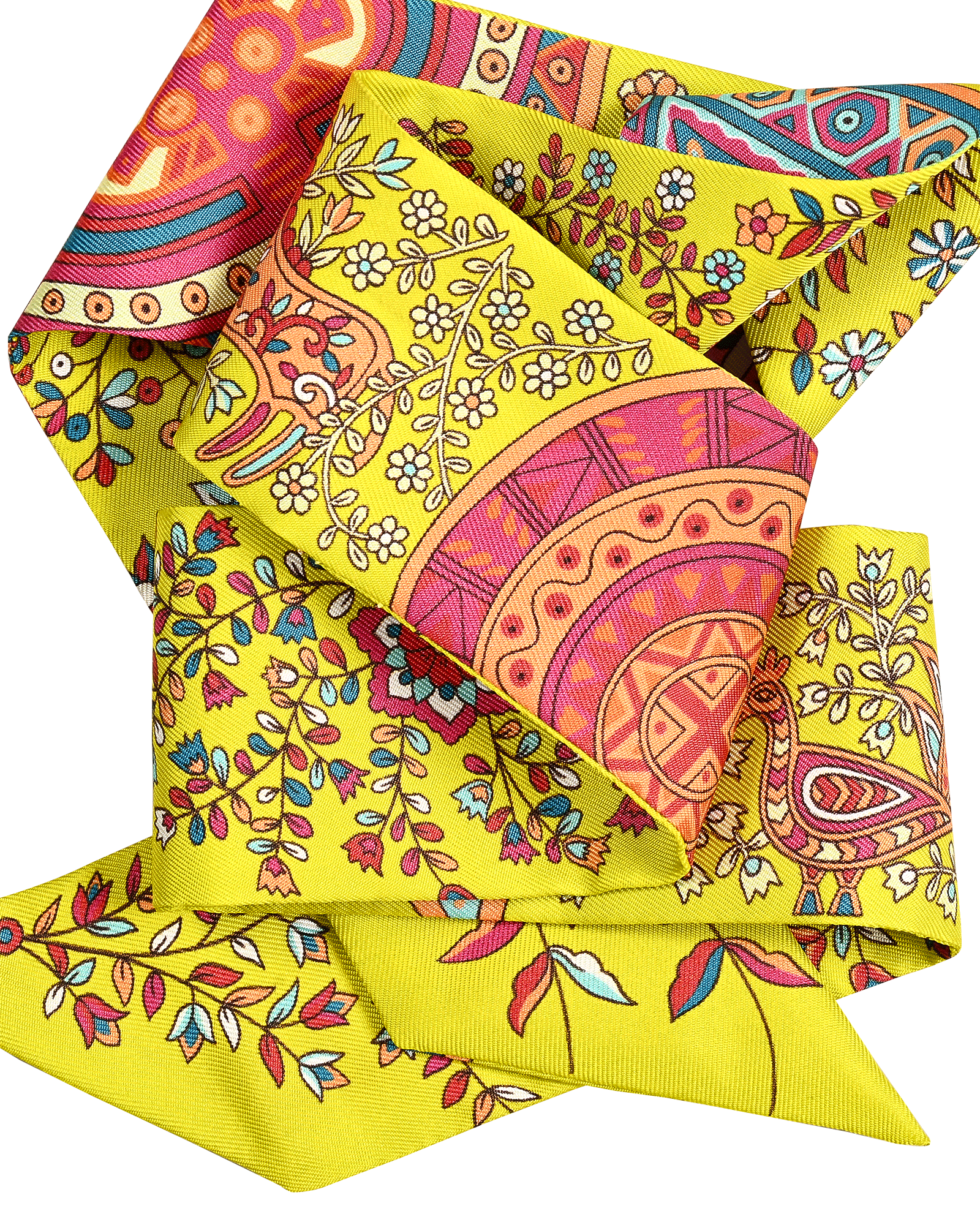 Hermes L'Arbre De Vie Twilly, &pound;110, Accessories, Green, Silk, Other view