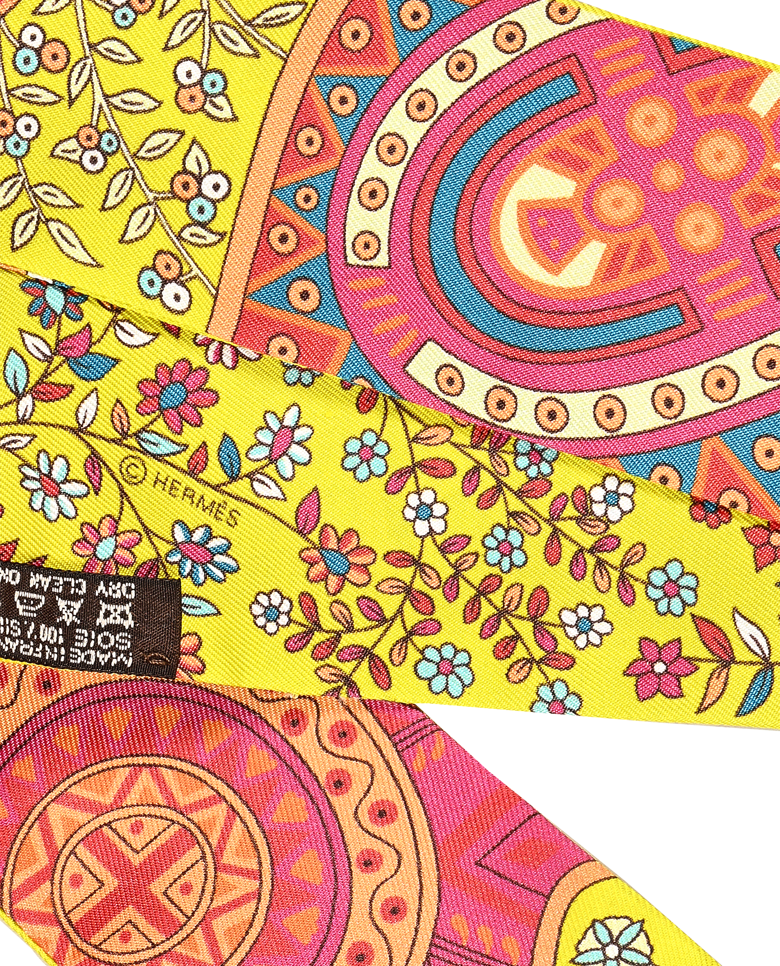 Hermes L'Arbre De Vie Twilly, &pound;110, Accessories, Green, Silk, Other view