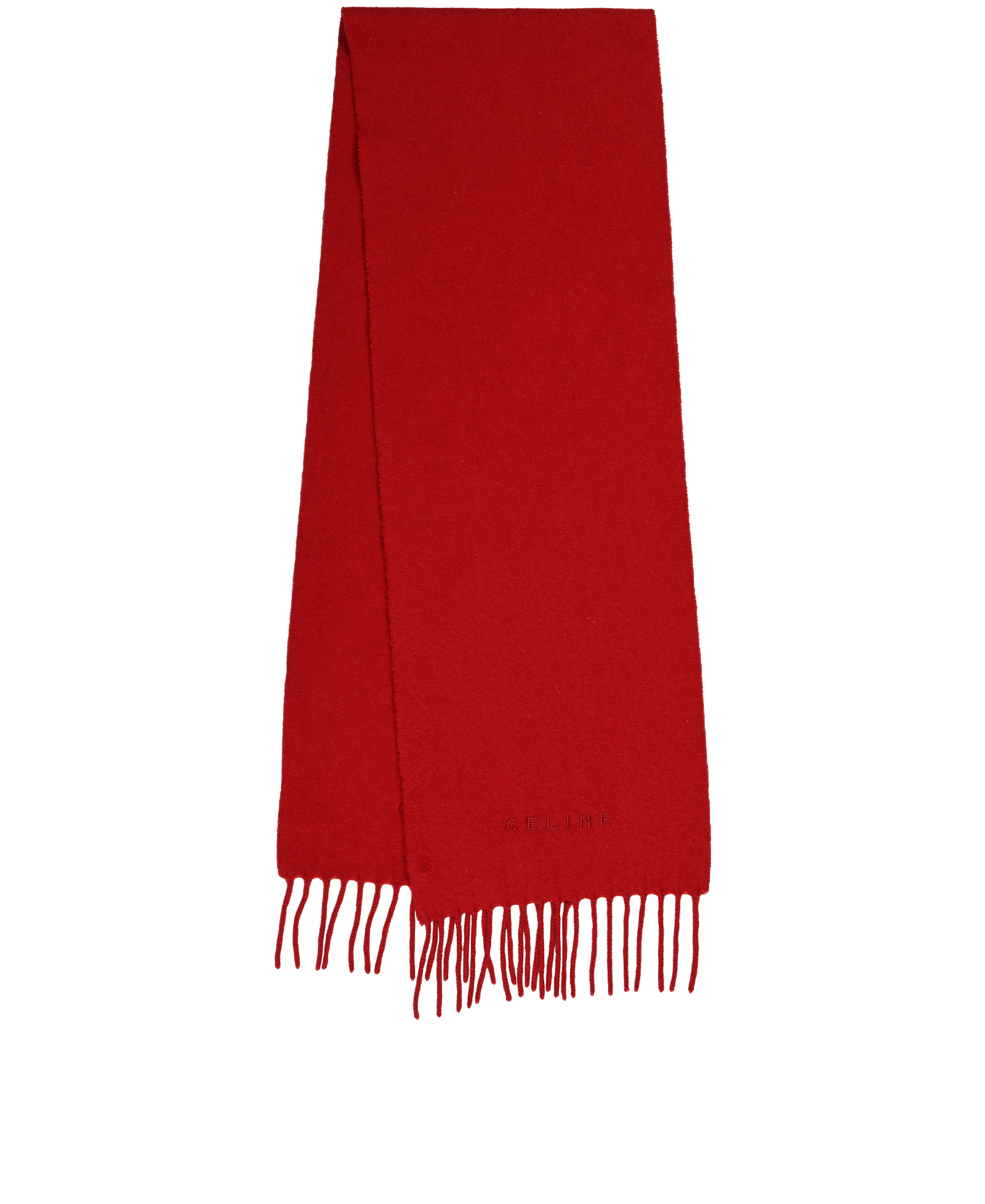 Celine Triomphe Scarf, &pound;220, Accessories, Red, Cashmere, Back view