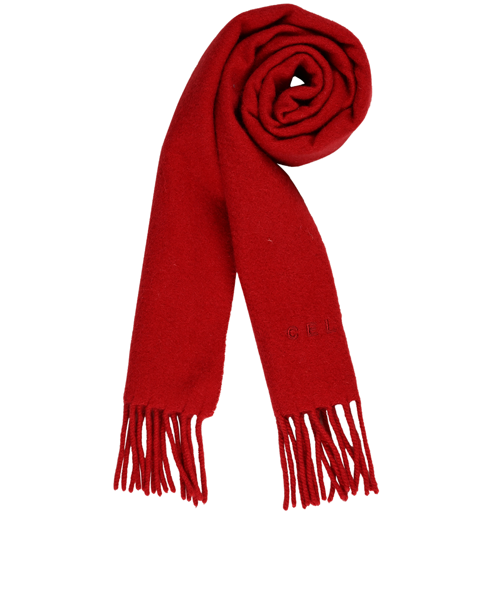 Celine Triomphe Scarf, &pound;220, Accessories, Red, Cashmere, Other view