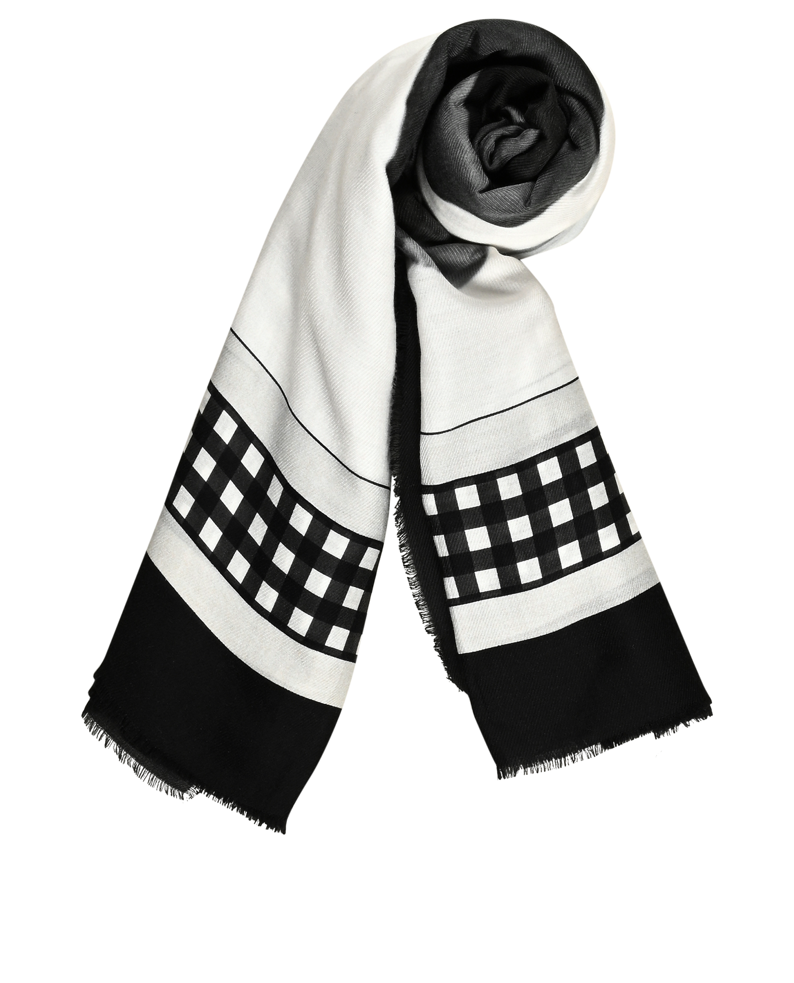 Burberry Swan Ink Print Scarf, &pound;80, Accessories, Black/White, Cotton/Silk, Other view