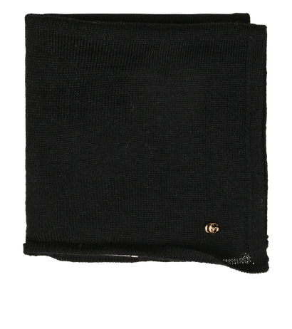 Gucci GG Pocket Scarf, &pound;90, Accessories, Black, Wool, Front view