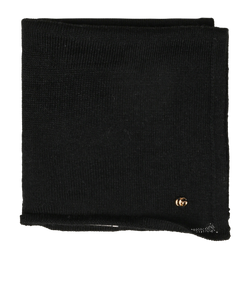 Gucci GG Pocket Scarf, Wool, Black, MII, 3*