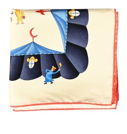 Bulgari Jesters Scarf, Silk, Cream, B, 3*