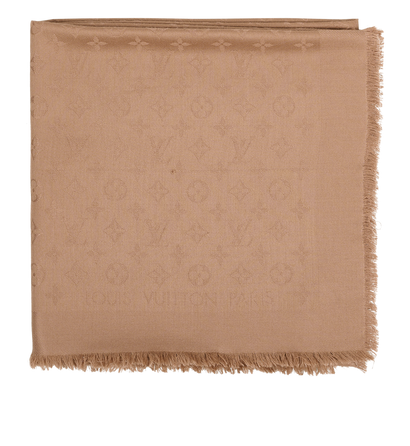 Louis Vuitton Monogram Shawl, &pound;220, Accessories, Brown, Silk/Wool, Front view