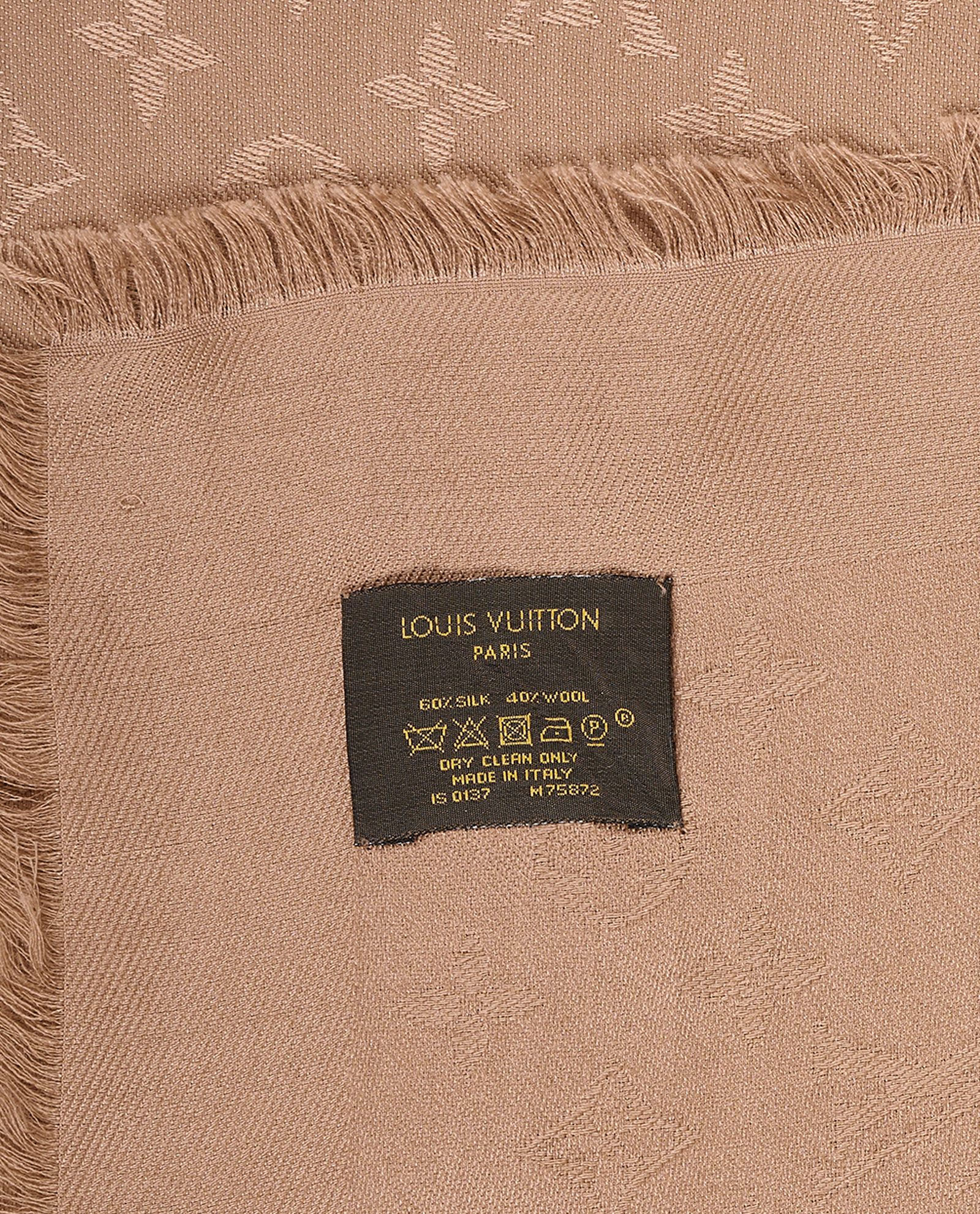 Louis Vuitton Monogram Shawl, &pound;220, Accessories, Brown, Silk/Wool, Other view