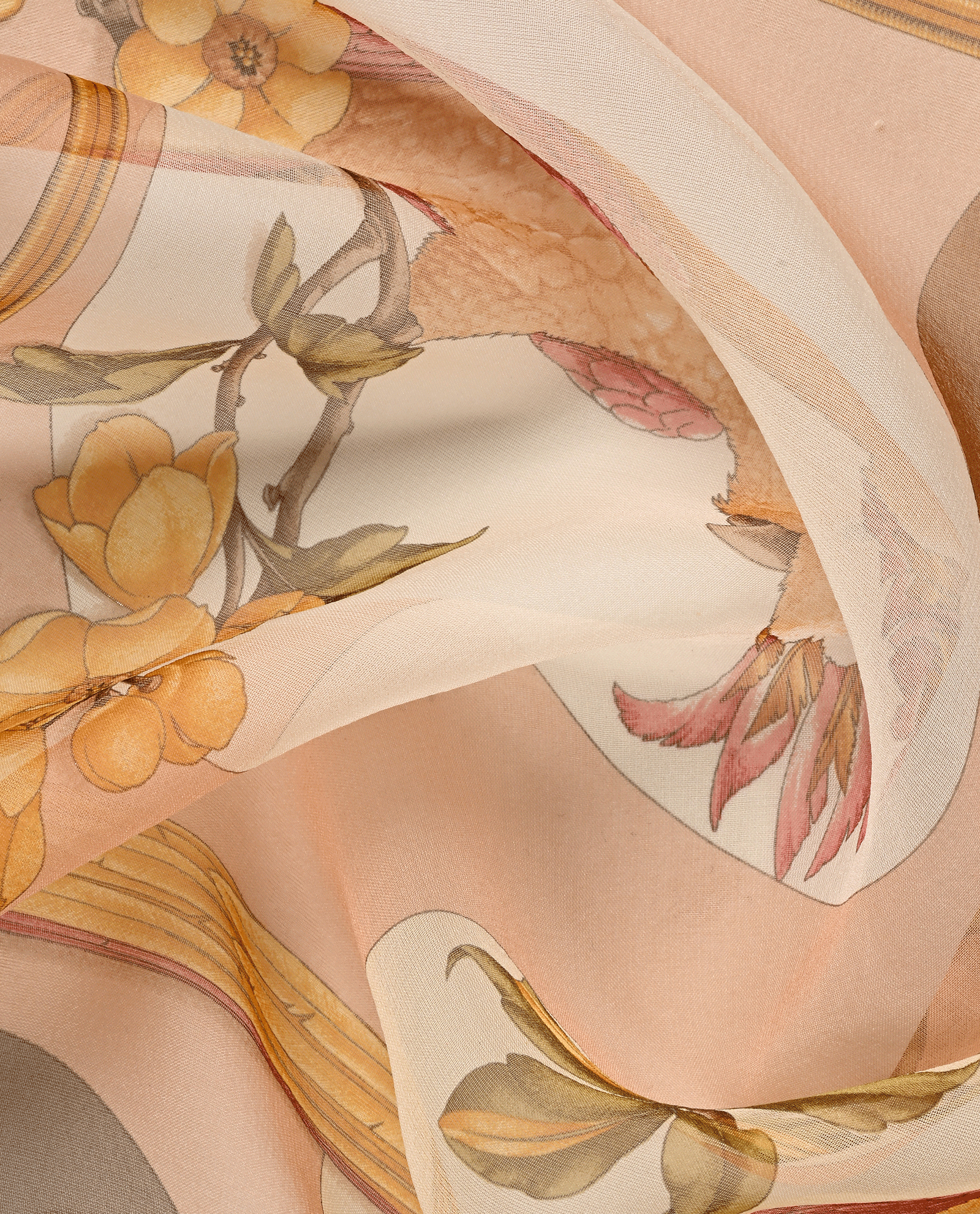 Salvatore Ferragamo Sheer Bird Pocket Square, &pound;60, Accessories, Nude, Silk, Other view