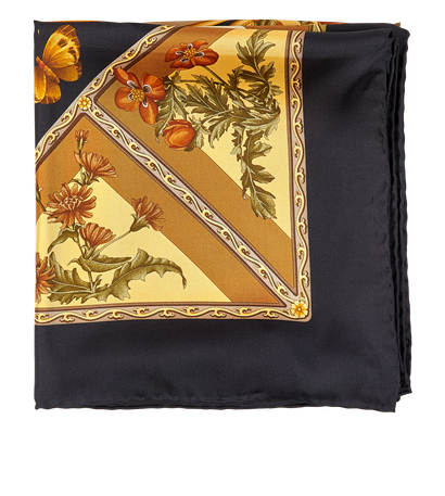 Salvatore Ferragamo Animal Scarf, &pound;240, Accessories, Black/Gold, Silk, Front view