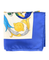 Hermes Le Mors A La Conetable Scarf 90, &pound;310, Accessories, Blue/Yellow, Silk, Front view