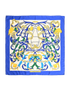 Hermes Le Mors A La Conetable Scarf 90, &pound;310, Accessories, Blue/Yellow, Silk, Back view