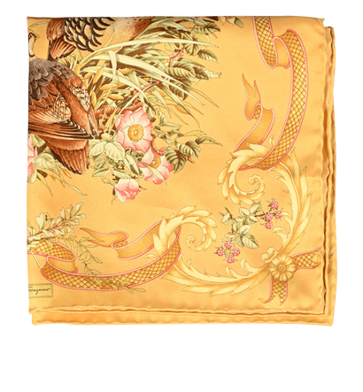 Salvatore Ferragamo Pocket Square, &pound;110, Accessories, Yellow, Silk, Front view