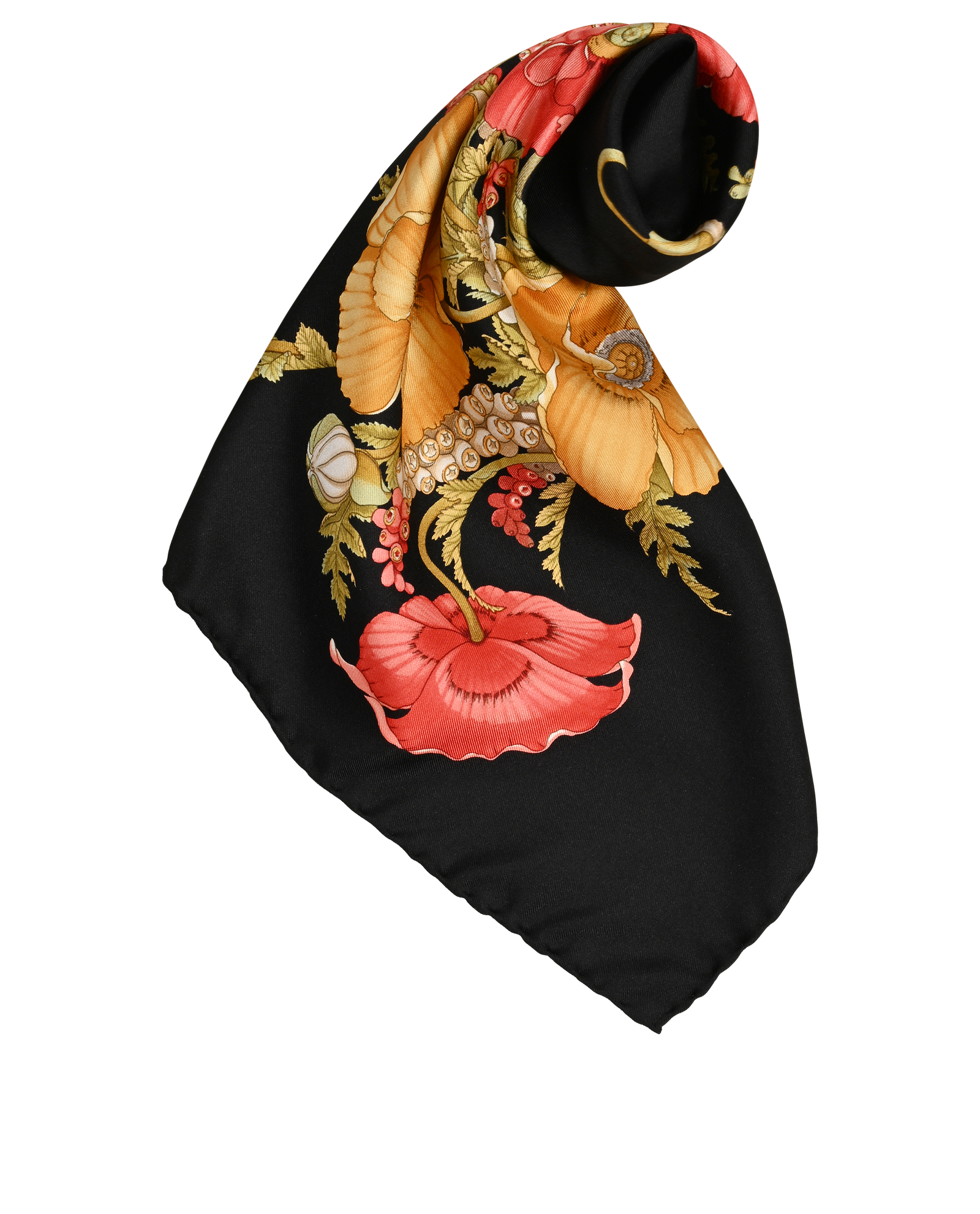 Salvatore Ferragamo Pocket Square, &pound;110, Accessories, Black, Silk, Other view