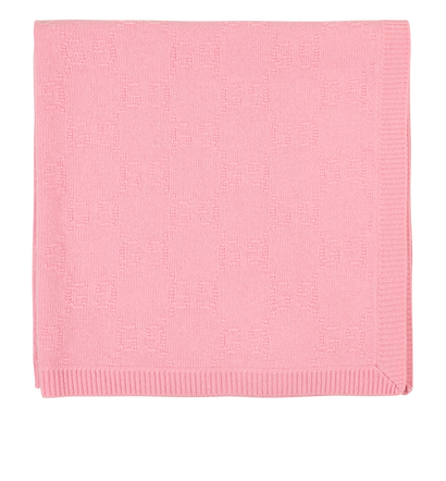 Gucci GG Square Scarf, &pound;225, Accessories, Pink, Wool, Front view