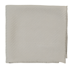 Gucci GG Line Pocket Square, Silk, Grey, 3*