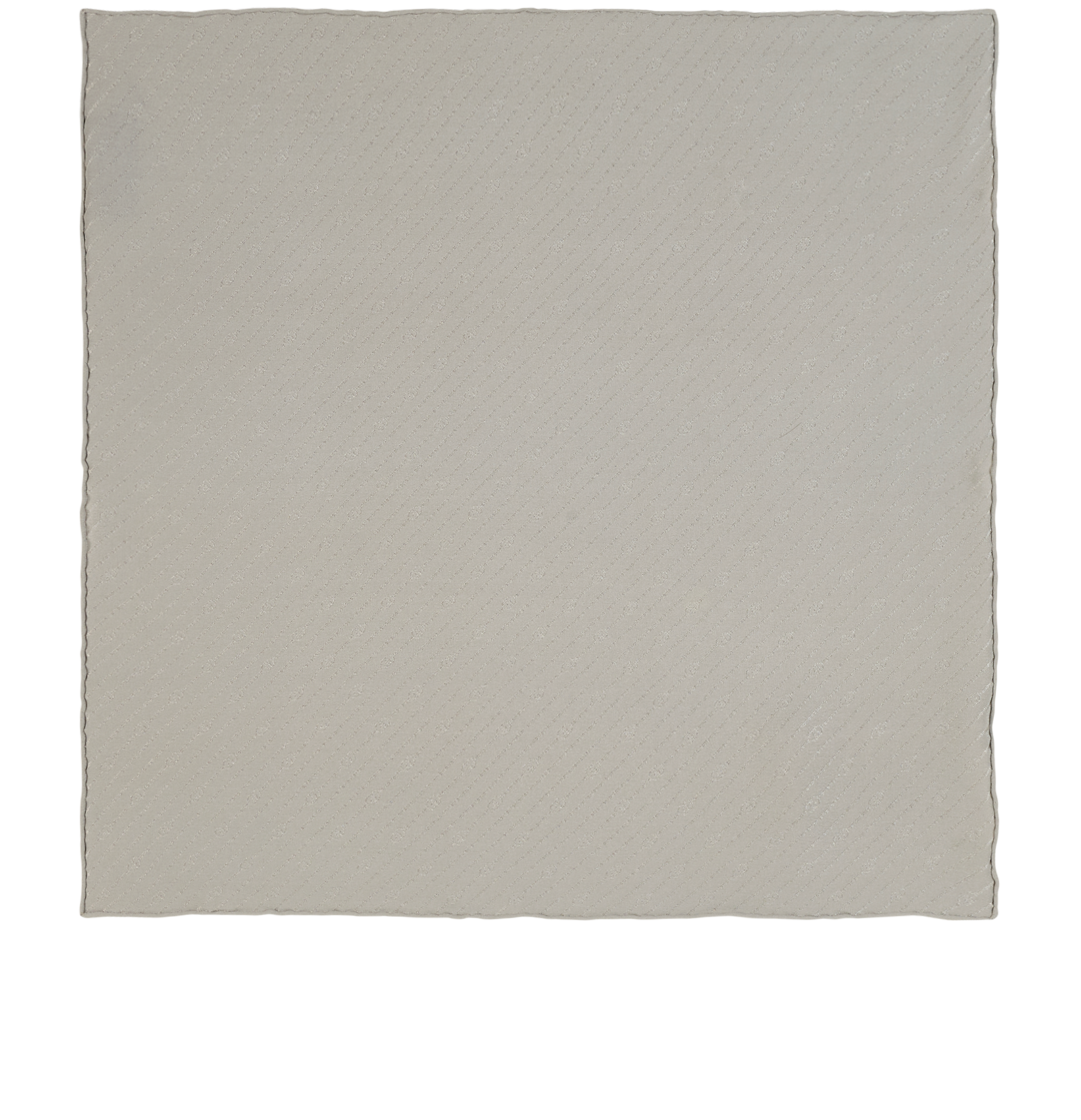 Gucci GG Line Pocket Square, &pound;90, Accessories, Grey, Silk, Back view