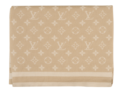 Louis Vuitton Monogram Reversible Scarf, &pound;350, Accessories, Beige/Cream, Cashmere/Silk, Front view