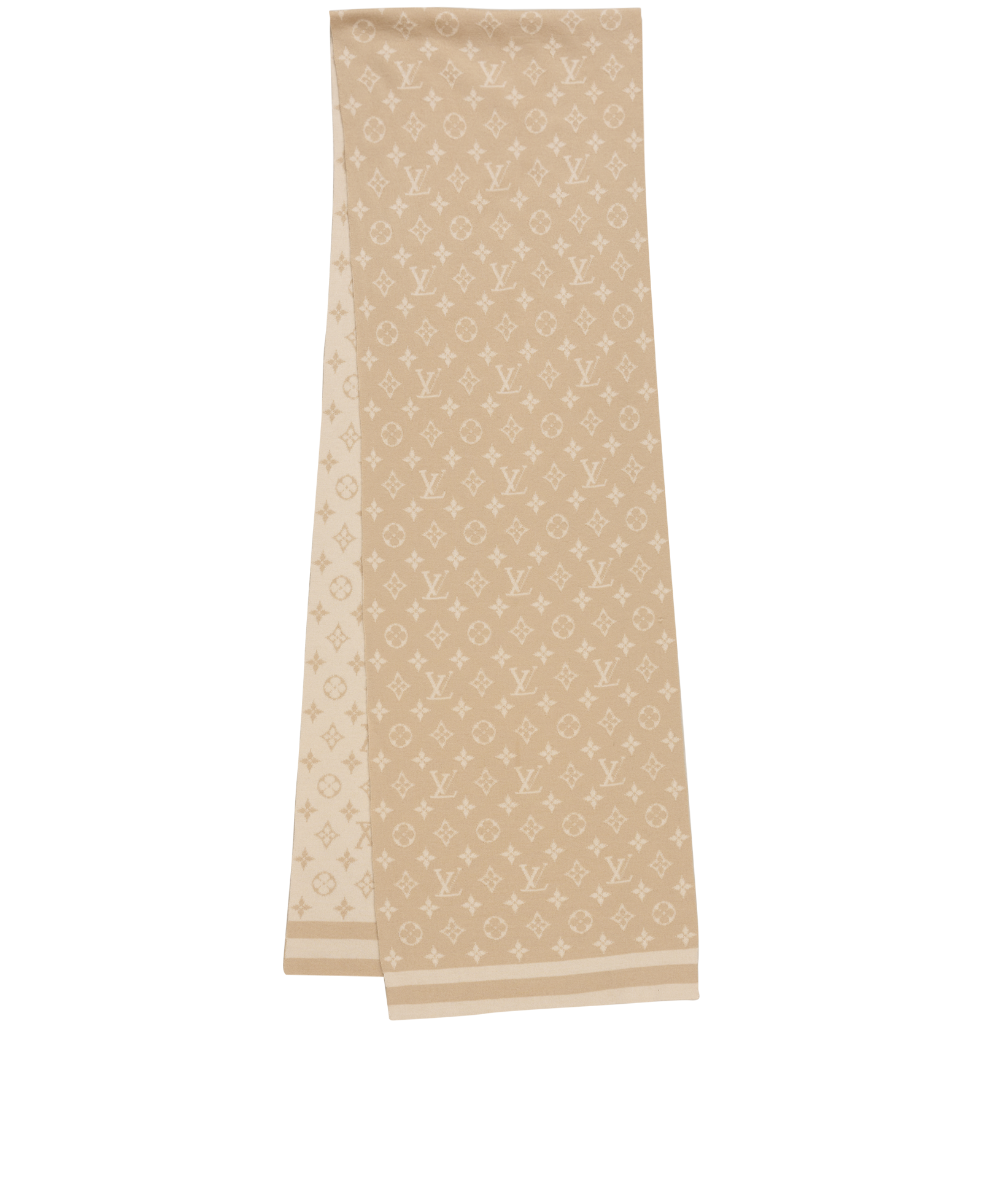 Louis Vuitton Monogram Reversible Scarf, &pound;350, Accessories, Beige/Cream, Cashmere/Silk, Back view