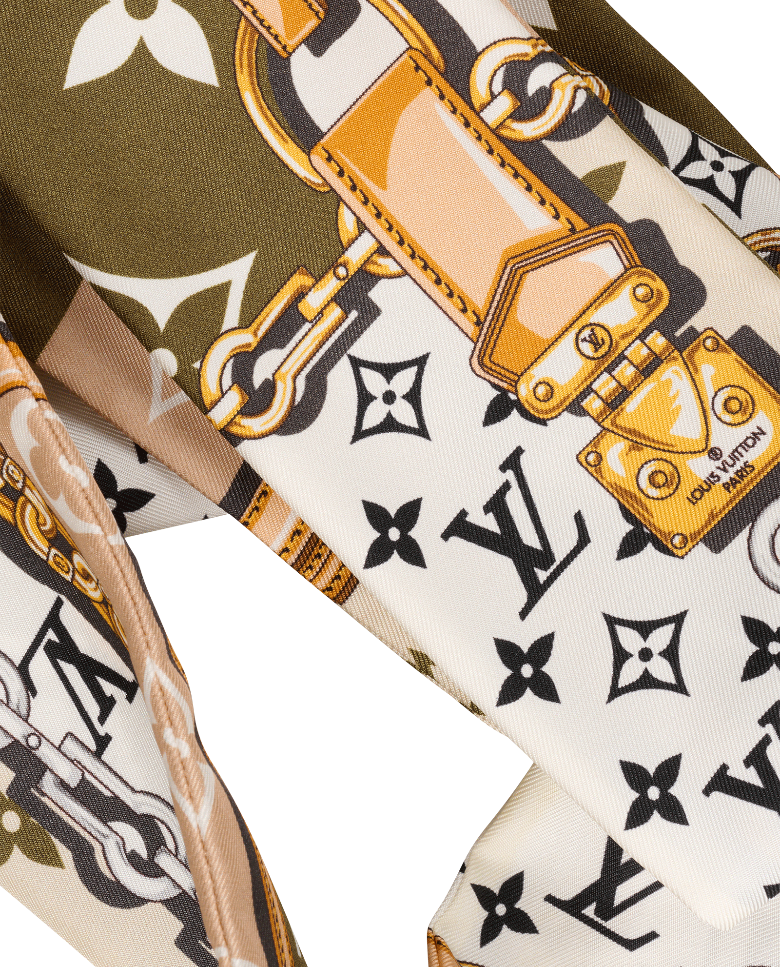 Louis Vuitton Monogram Confidential Bandeau, &pound;120, Accessories, Green/White, Silk, Other view