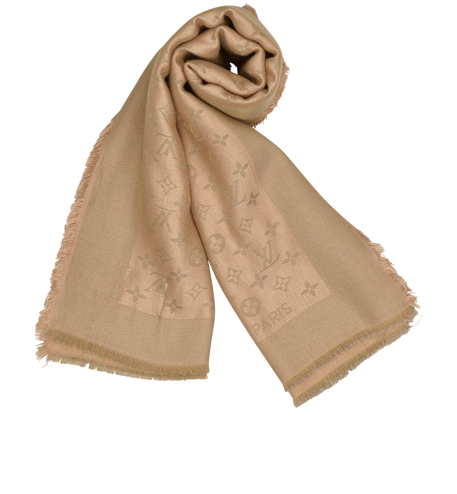 Louis Vuitton Monogram Shine Shawl, &pound;260, Accessories, Beige/Gold, Silk/Wool, Other view