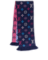 Louis Vuitton Rainbow Monogram Scarf, &pound;320, Accessories, Blue/Pink, Wool, Back view