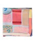Chanel Logo Signature Print Scarf, &pound;295, Accessories, Blue/Pink/Yellow, Silk, Front view