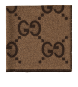 Gucci Jumbo GG Scarf, Cashmere, Brown, MII, B, 4*