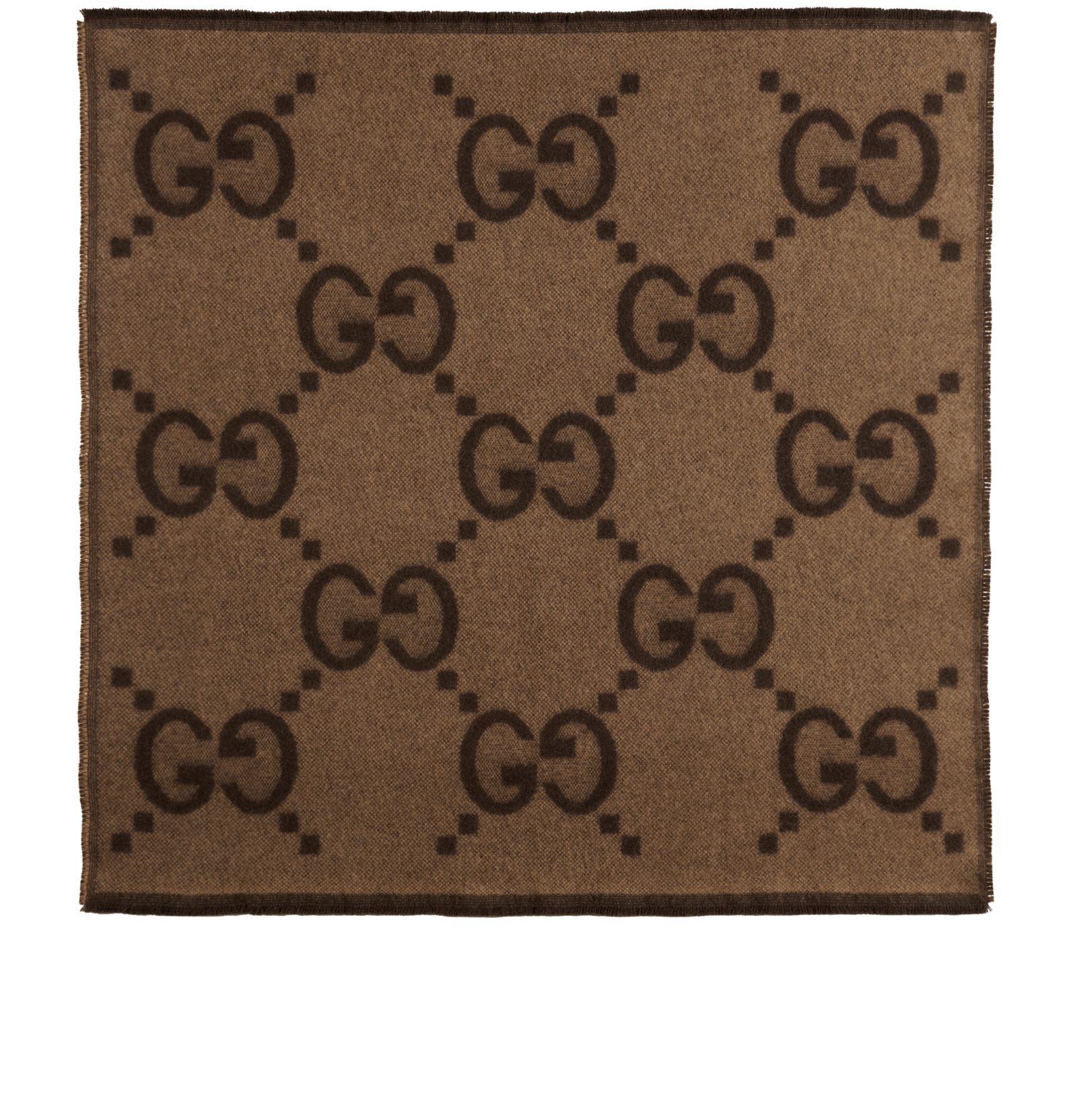 Gucci Jumbo GG Scarf, &pound;395, Accessories, Brown, Cashmere, Back view