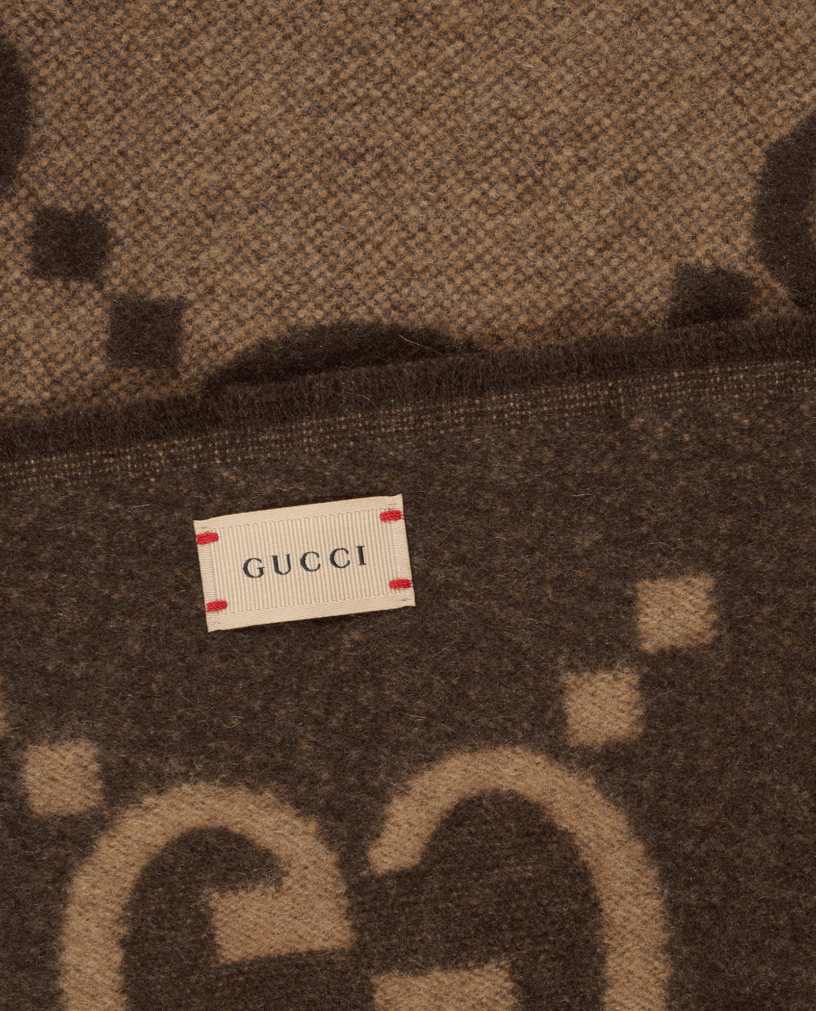 Gucci Jumbo GG Scarf, &pound;395, Accessories, Brown, Cashmere, Other view