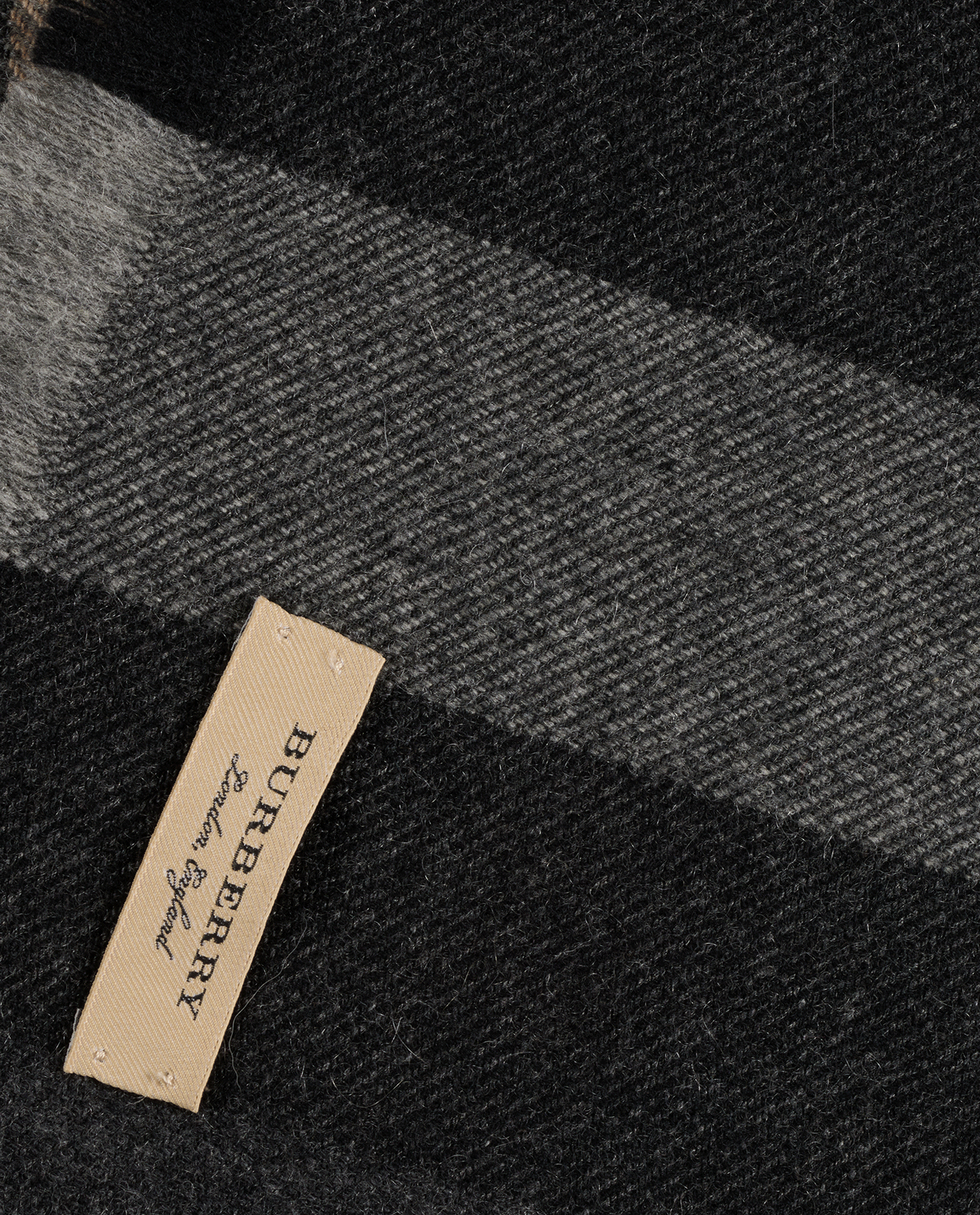 Burberry Lash Fringe Scarf, &pound;190, Accessories, Grey, Cashmere/Wool, Other view