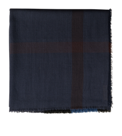Burberry Check Scarf, Silk, Navy, MII, 2*